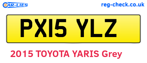 PX15YLZ are the vehicle registration plates.
