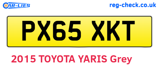 PX65XKT are the vehicle registration plates.