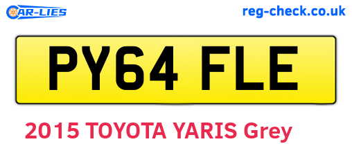 PY64FLE are the vehicle registration plates.