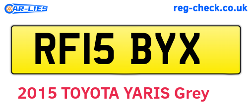 RF15BYX are the vehicle registration plates.