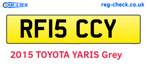 RF15CCY are the vehicle registration plates.