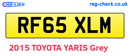 RF65XLM are the vehicle registration plates.
