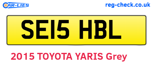 SE15HBL are the vehicle registration plates.