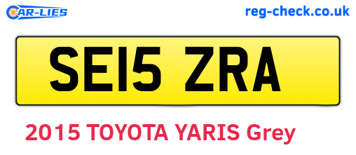 SE15ZRA are the vehicle registration plates.