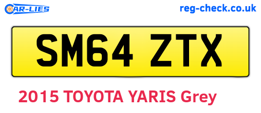 SM64ZTX are the vehicle registration plates.