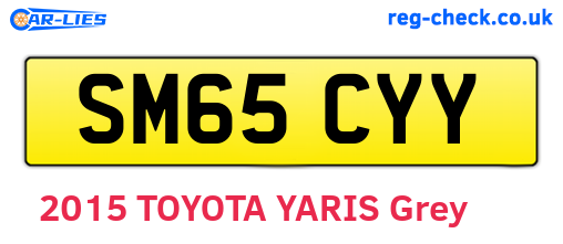 SM65CYY are the vehicle registration plates.