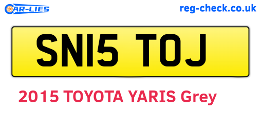 SN15TOJ are the vehicle registration plates.