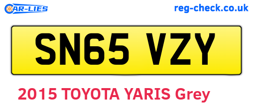SN65VZY are the vehicle registration plates.