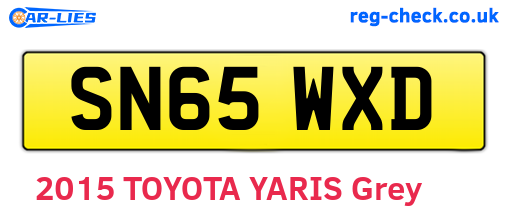 SN65WXD are the vehicle registration plates.