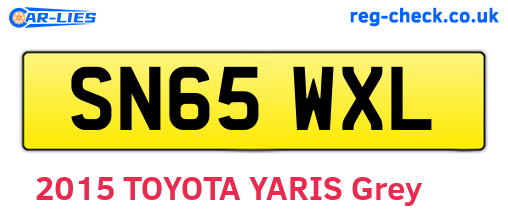 SN65WXL are the vehicle registration plates.