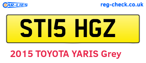 ST15HGZ are the vehicle registration plates.