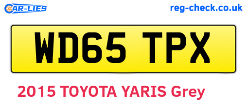 WD65TPX are the vehicle registration plates.