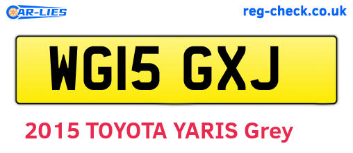 WG15GXJ are the vehicle registration plates.