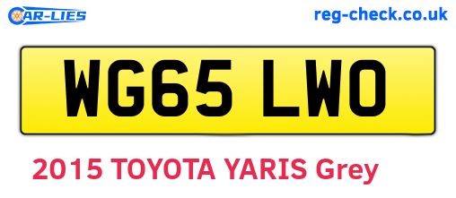WG65LWO are the vehicle registration plates.
