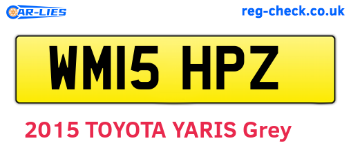 WM15HPZ are the vehicle registration plates.