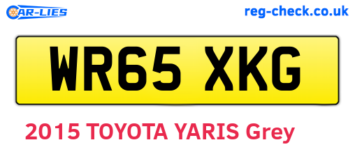 WR65XKG are the vehicle registration plates.