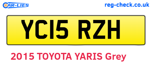YC15RZH are the vehicle registration plates.