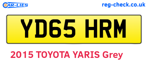 YD65HRM are the vehicle registration plates.