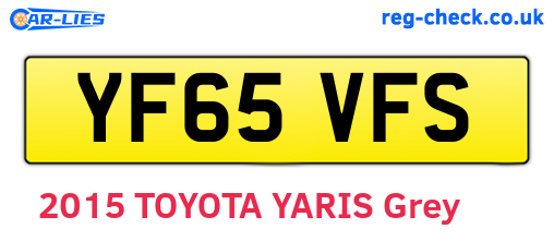 YF65VFS are the vehicle registration plates.