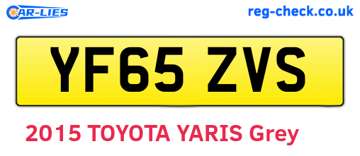YF65ZVS are the vehicle registration plates.