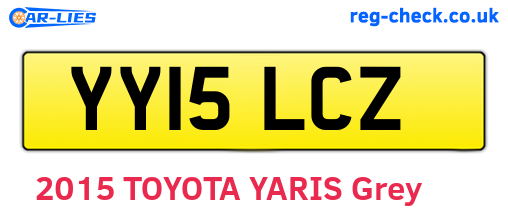 YY15LCZ are the vehicle registration plates.