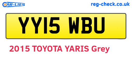 YY15WBU are the vehicle registration plates.