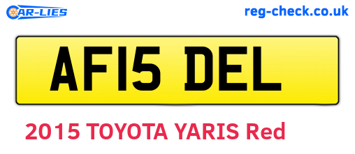 AF15DEL are the vehicle registration plates.