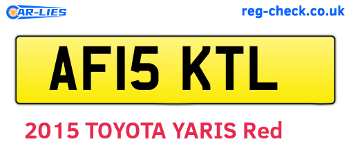 AF15KTL are the vehicle registration plates.