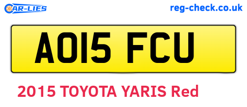 AO15FCU are the vehicle registration plates.
