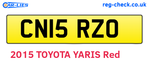 CN15RZO are the vehicle registration plates.