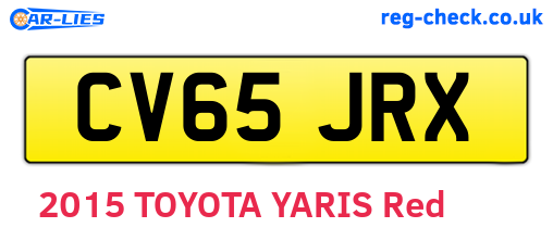 CV65JRX are the vehicle registration plates.