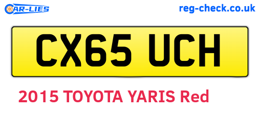 CX65UCH are the vehicle registration plates.