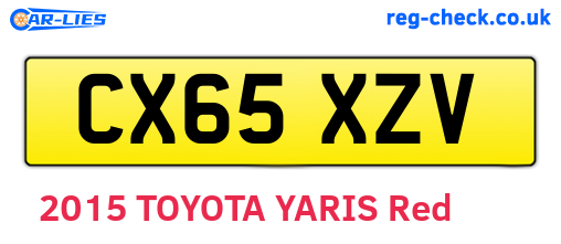 CX65XZV are the vehicle registration plates.