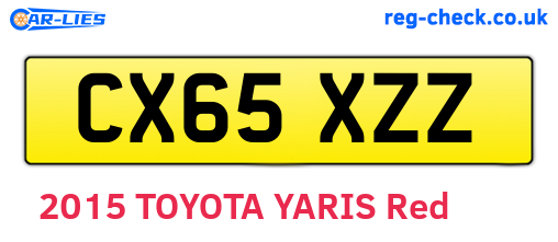 CX65XZZ are the vehicle registration plates.
