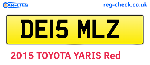 DE15MLZ are the vehicle registration plates.