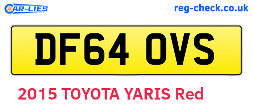 DF64OVS are the vehicle registration plates.