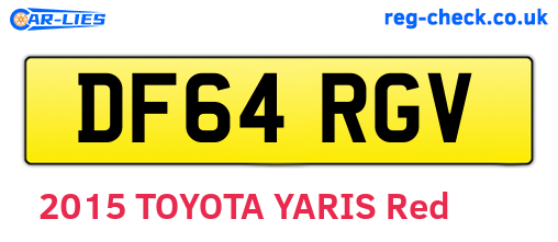 DF64RGV are the vehicle registration plates.
