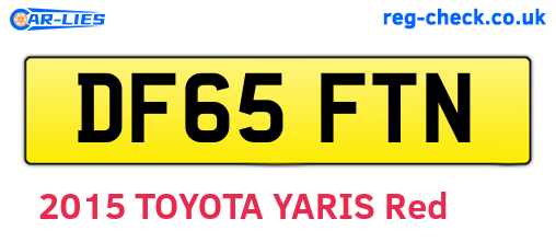 DF65FTN are the vehicle registration plates.