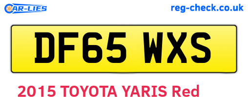 DF65WXS are the vehicle registration plates.