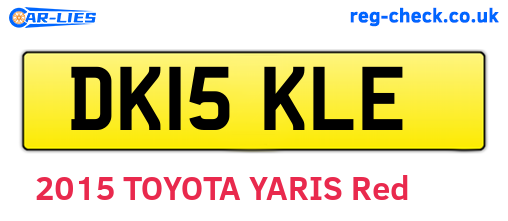 DK15KLE are the vehicle registration plates.
