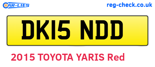 DK15NDD are the vehicle registration plates.