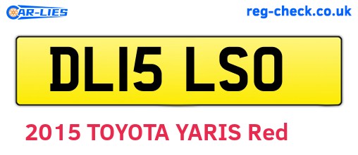 DL15LSO are the vehicle registration plates.