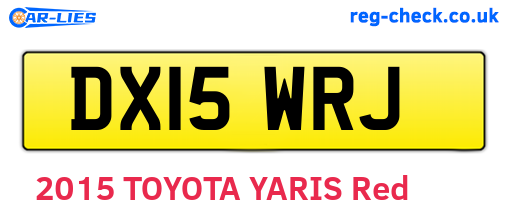 DX15WRJ are the vehicle registration plates.