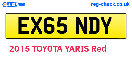 EX65NDY are the vehicle registration plates.