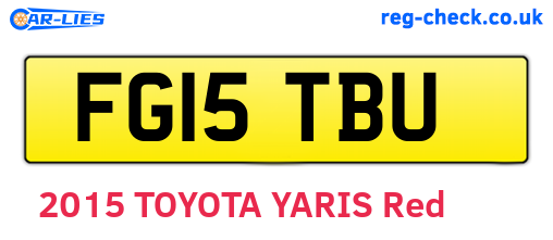 FG15TBU are the vehicle registration plates.