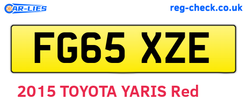 FG65XZE are the vehicle registration plates.