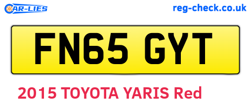 FN65GYT are the vehicle registration plates.