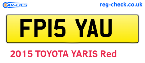 FP15YAU are the vehicle registration plates.