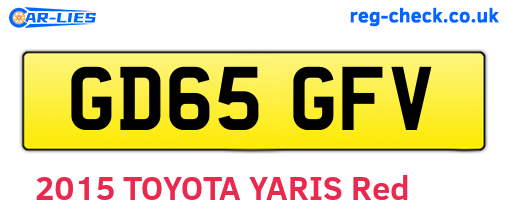 GD65GFV are the vehicle registration plates.