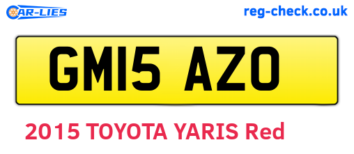 GM15AZO are the vehicle registration plates.